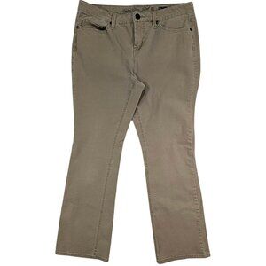 Faded Glory Ultimate Boot Cut Jeans Womens 14 Tan Y2K Vintage Retro‎ Inspired